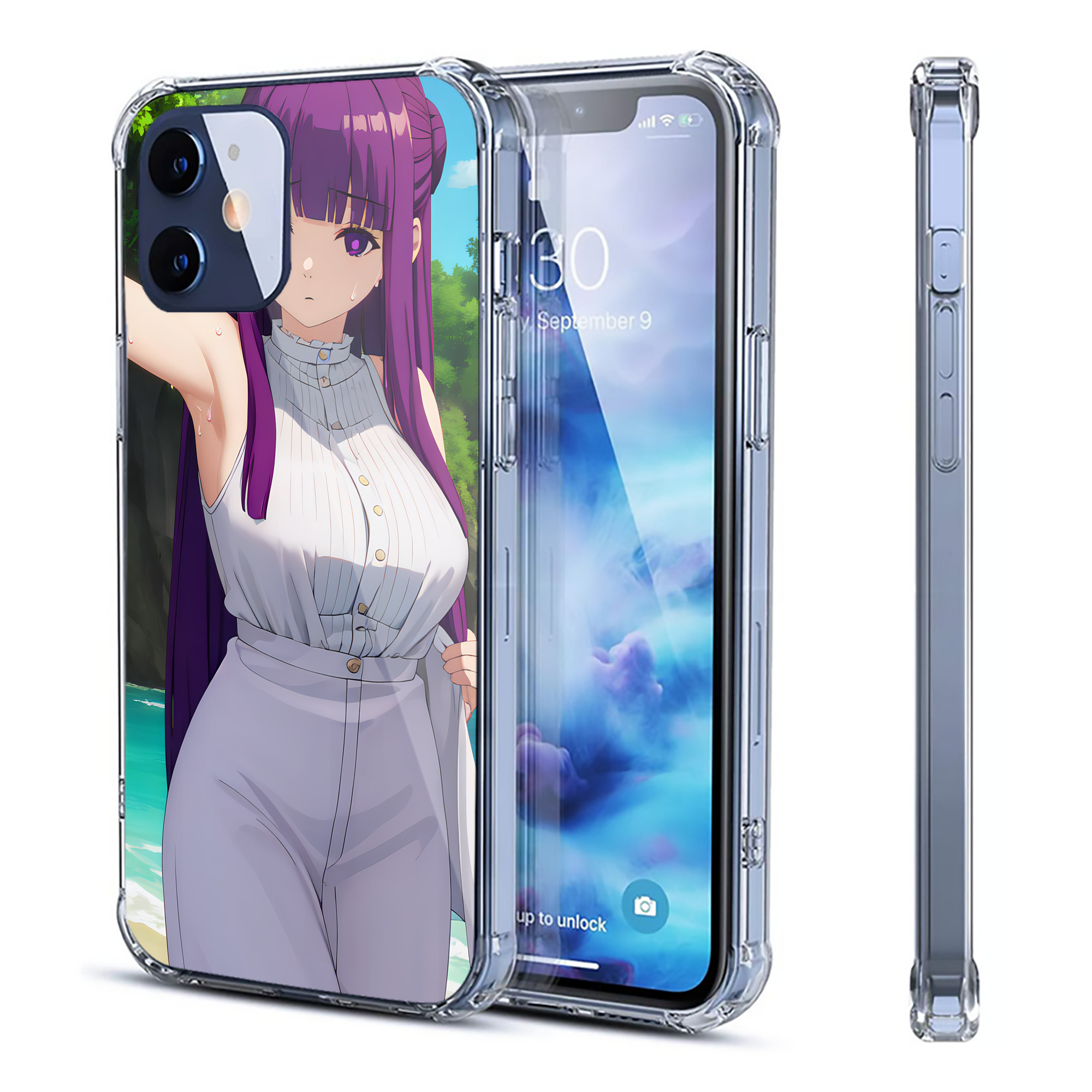 （画像用） 葬送のフリーレン Frieren 【iPhone 12シリーズ対応】透明スマホケース（クリアソフトケース）